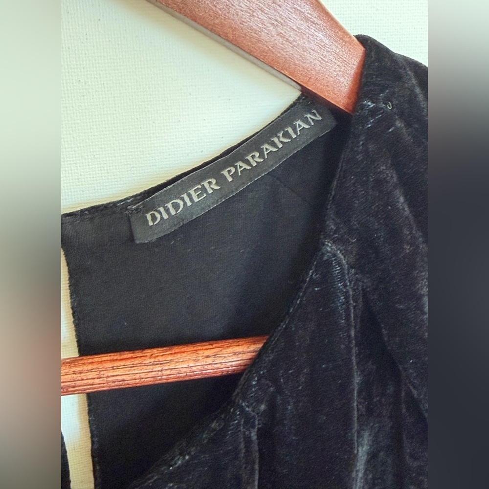 NWOT Made in Italy Velvet Boho Midi Dress 🌹 Artisan Print Sleeveless size L - Picture 2 of 4